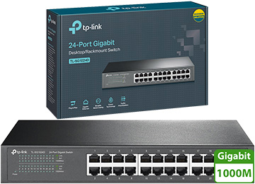 Switch De Red 24 Puertos Tp-Link Tl-Sg1024d Gigabit Puertos Metalicos