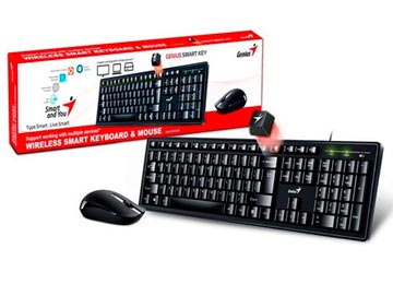 Kit Teclado + Mouse Genius Km-8200 Multimedia Incluye Pilas 1xaa Teclado 1xaaa Mouse Espanol Inalambrico