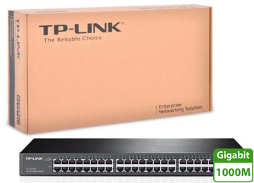 Switch De Red 48 Puertos Tp-Link Tl-Sg1048 10/100/1000m Gigabit Rackeable Metalico