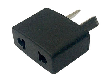 Adaptador 2 Espigas Rectas 110v A 2 Patas Cruzadas 220v Negro