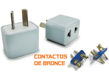 Adaptador 2 Espigas Rectas 110v A 2 Patas Cruzadas 220v Premium