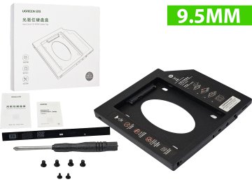 Caddy Secundario Lectora Sata Slim A Disco Sata 2.5 Altura 9.5mm Ugreen