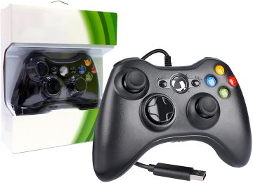 Joystick Xbox 360 Pc Usb Con Cable 2m Negro Alternativo