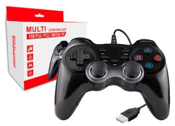 Joystick Hongson Hy-9018 6 En 1 6 Ejes Turbo Mode Vibracion Con Cable 3m No Trae Jack Para Auricular Ps3 Ps4 Nintendo Swtich Pc Xbox 360 Android Alternativo