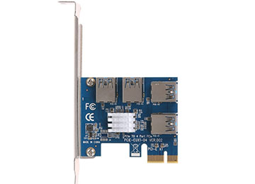 Placa Pci-E A 4 Puertos Pci-E Mediante Conector U.S.B 3.0 Internos Elevadora Mineria - Outlet - Usada Sin Detalles Esteticos Con Garantia