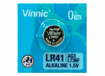 Pila Lr41 Vinnic X Unidad 1.5v Dimensiones 7.9x3.6mm