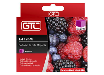Cartucho Gtc P/ Epson T195 T196 Magenta 11.6ml Xp101 Xp201 Xp401 Xp211 Xp411 2532