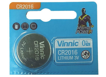 Pila Cr2016 Vinnic 3v Xu. Dimensiones 20.0x1.6mm 2016