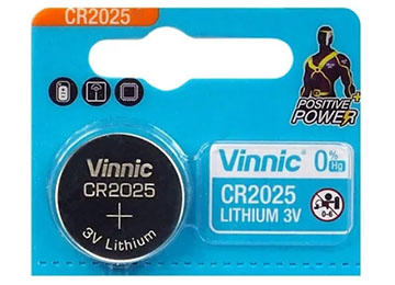 Pila Cr2025 Vinnic 3v X Unidad Dimensiones 20.0x2.5mm 2025
