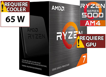 Procesador Amd Ryzen 7 5700x 3.4ghz Base 4.6ghz Max 8 Nucleos 16 Hilos 36mb L3 Cache 65w Am4 - No Trae Cooler - No Trae Video Integrado