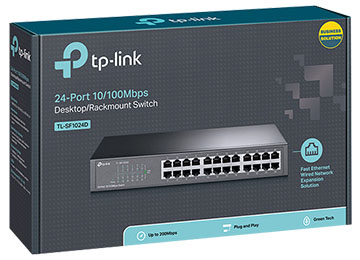 Switch De Red 24 Puertos Tp-link Tl-sf1024d 10/100m