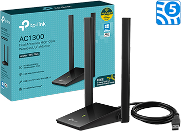 Placa De Red Wifi Usb Tp-Link Archer T4u Plus 3.0 Dual Band 2.4ghz 5ghz Ac1300