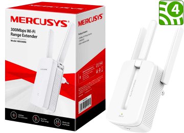 Repetidor Amplificador Mercusys Mw300re 2.4ghz 300mbps 3 Antenas Mimo Wps Led Indicador Buena Y Mala Conexion
