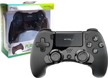 Joystick Netmak Nm-p401 Ps4 Playstation 4 Vibracion 6 Ejes Touchpad Bateria 600mah Bluetooth 4.0 Inclue Cable De Carga Alternativo
