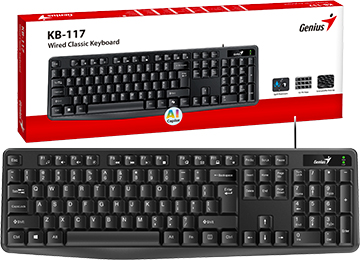 Teclado Genius Kb-117 Usb Multimedia Espanol Negro