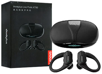 Auricular Orejera Lenovo Xt80 Sport Bluetooth Bateria Auricular 55mah Bateria Base 500mah Negro
