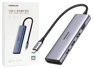 Hub Usb Tipo C A 1xhdmi2.0 4k 60hz 3xusb3.0 Lector Microsd Sd Ugreen
