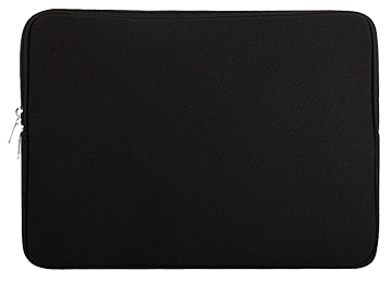Funda Notebook 13.3 Neoprene Con Cierre Dimensiones 36x25cm Negra En Bolsa