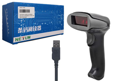 Lector De Codigo De Barras Netum 1d 2d Infrarrojo Codigo De Barra + Qr Cable Usb Sin Pie Sin Base