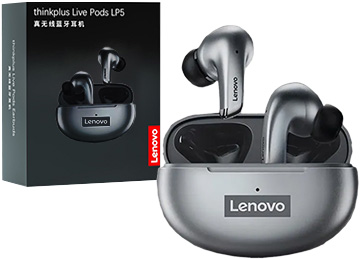 Auricular In Ear Lenovo Lp5 Bateria 35mah Bluetooth 5.0 Gris Plata