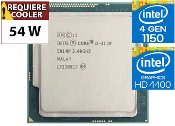 Procesador Intel Haswell I3-4130 3.4ghz 2 Nucleos 4 Hilos 54w Hd4400 Cuarta Generacion 1150 - Outlet - Usado - Trae Video - Sin Caja Ni Cooler Ventilador