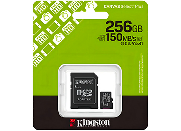 Microsd 256gb Clase 10 Kingston 150mb Con Adaptador A Sd