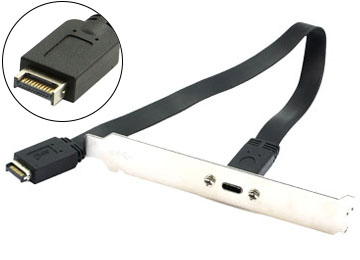 Bracket Chapa Slot Usb Tipo C 1 Puerto Conector Mother Tipo E Cable 40cm