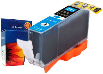 Cartucho Ttx P/ Canon Pgi221 Pgi-221 Cyan Pixma Mp540 550 560 620 620b 630 640 640r 980 990 Mx860 870 Ip3600 Ip4600 Ip4700