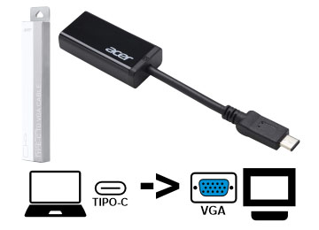 Adaptador Usb Tipo C A Vga Acer - No Es Bidireccional