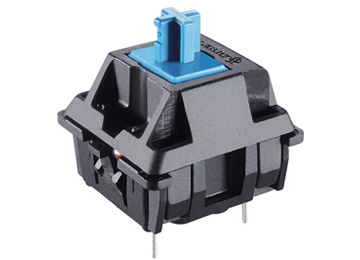 Switch Tecla Cherry Mx Para Teclado Mecanico 3 Pines 2 Contactos 1 Traba Plastica Cyan Azul Blue