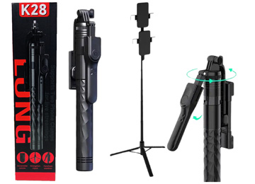 Palo Para Selfies Monopod Extensible K28 Tripode Plegable Bluetooth Maxima Altura 1.75mts Dimensiones 323x78x44mm