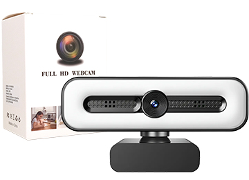 Webcam Q19 4k 3840x2160 8mpx 30fps Cable 1.3mts Autofoco Con Microfono Y 3 Niveles De Iluminacion Tactil