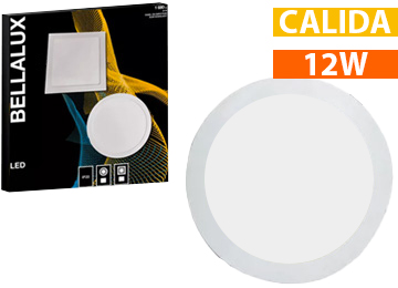 Slim Plafon Led Bellalux 12w 730 Rd 3000k Redondo Luz Calida 720 Lumens