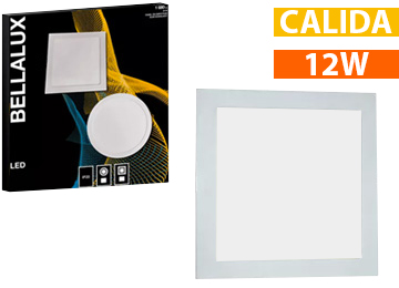 Slim Plafon Led Bellalux 12w 730 Sq 3000k Cuadrado Luz Calida