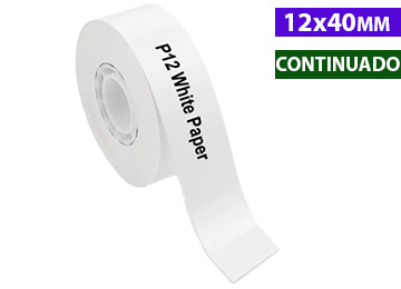 Etiquetas Termicas 12mm 7mts Rollo Continuado Sin Troquelar Para Impresora Phomemo Q30