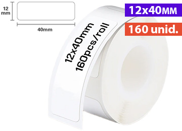 Etiquetas Termicas 12x40mm 160 Unidades Para Impresora Phomemo Q30