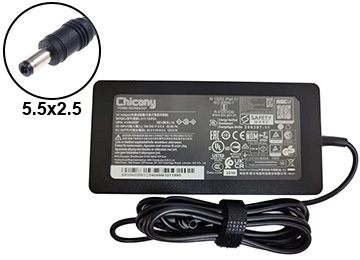 Cargador Notebook 20v 9a 5.5x2.5mm 180w Msi Chicony Replica No Incluye Cable De Tension Trebol
