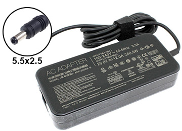 Cargador Notebook 20v 12a 5.5x2.5mm 240w Asus Replica No Incluye Cable De Tension Iec C13 Codigo 6662