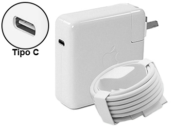 Cargador Apple 87w Usb Tipo C Replica Aaa - Incluye Cable Tipo C - Patas Cruzadas