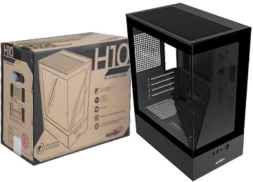 Gabinete Sentey H10 Microatx Miniatx 2xusb2.0 1xusb3.0 1xplug3.5mm 1xbahia 2.5 3.5 Dimensiones 410x195x310 Negro