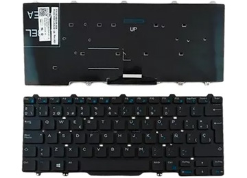 Teclado Notebook Dell Latitude 3340 3350 5470 5480 5490 E7450 E5450 E7470 Espanol Sin Marco