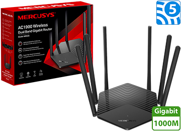 Router Wifi Mercusys Mr50g V1.0 2.4ghz 5ghz 6 Antenas Ac1900 Mu-Mimo 3 Puertos Rj45 Gigabit