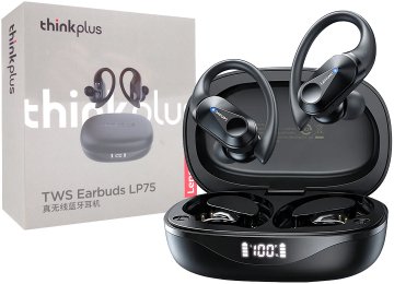 Auricular Orejera Lenovo Lp75 Bateria Base 250mah Bateria Auricular 40mah Bluetooth 5.3 Negro