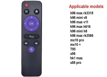 Control Remoto Tv Box H96 Max Rk3318 H96 Mini V8 H96 Max H616 H96 Max X3 H96 Mini H8 H96 Max Rk3566 Mx10 Pro Mx10 + X10 Plus Reproductor Multimedia Android