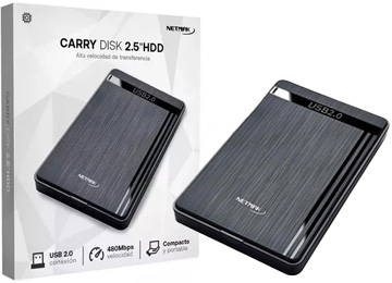 Carry Disk 2.5 Sata Usb 2.0 Netmak Nm-case-2 Caja Plastica - Incluye Cable Miniusb
