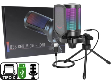 Microfono Me6s Usb Con Condensador Y Reduccion De Ruido Incluye Tripode Incluye Cable Usb Tipo C A Usb