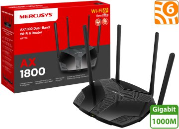 Router Wifi Mercusys Mr70x Ax1800 Wifi 6 Dual Band 2.4 574mbps 5ghz 1201mbps Gigabit 4 Antenas