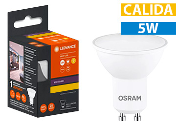 Dicroica Led Osram Par 16 5w 830 Luz Calida Equivalencia 35w 220v 400 Lumens Gu10 Zocalo 340
