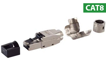Ficha De Red Rj45 Cat8 Metalica Amp X Unidad