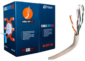 Bobina Cable De Red Utp Noganet Cat5e 100mts Interior Gris